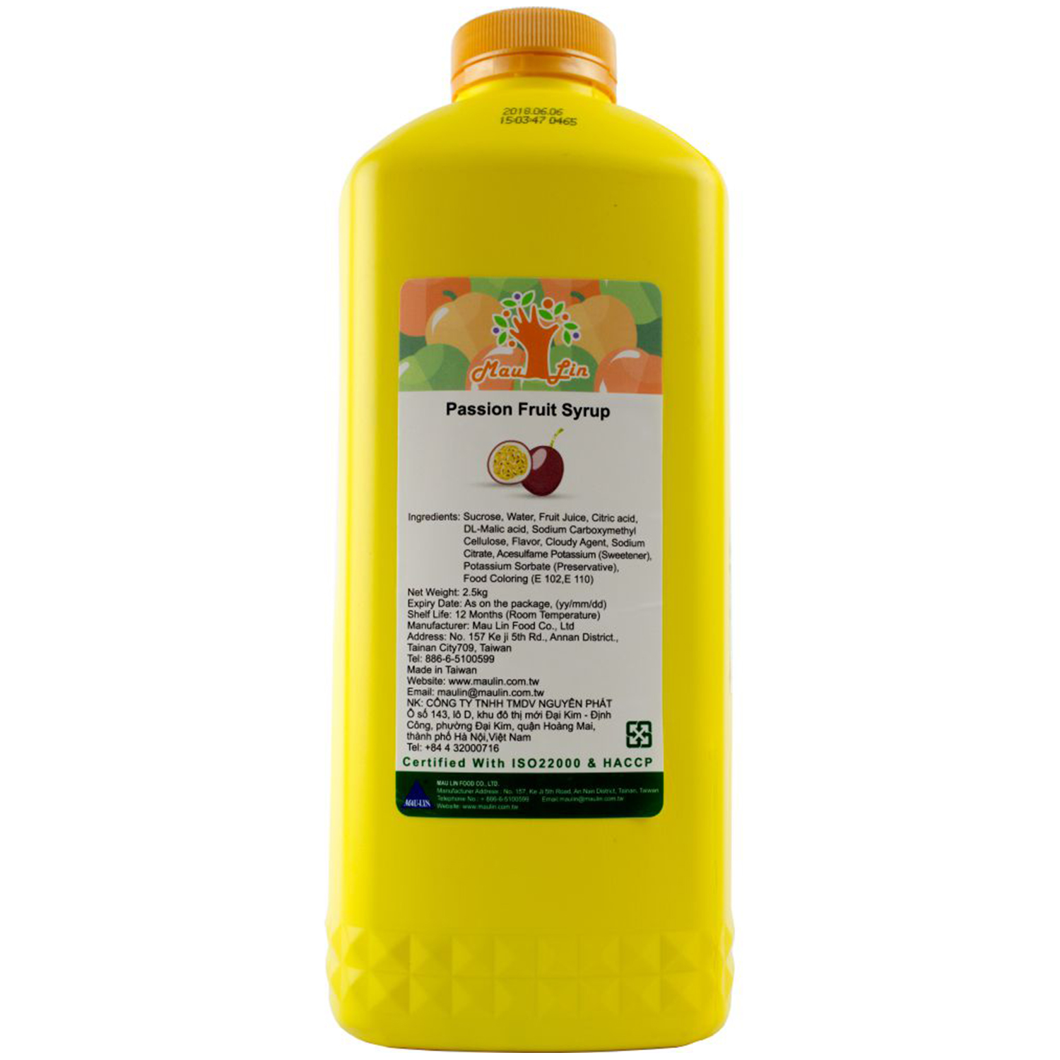 Syrup Maulin Chanh Dây 2.5kg