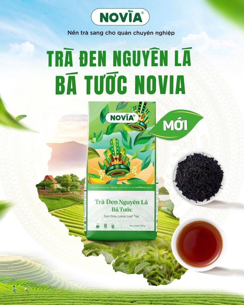 Trà Đen Nguyên Lá Bá Tước Novia 500g