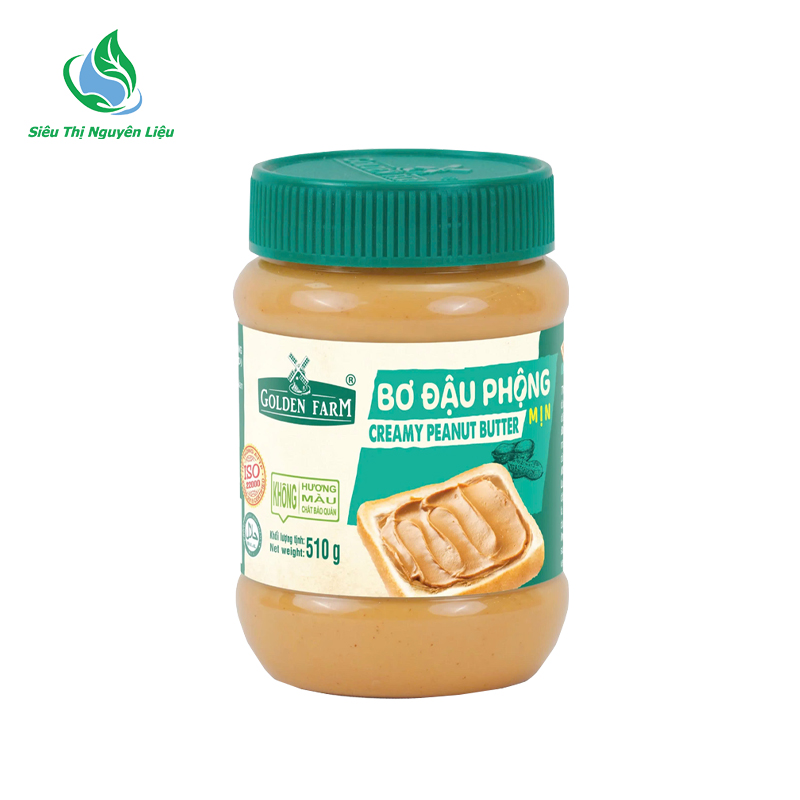 Bơ Đậu Phộng Mịn Golden Farm 510g