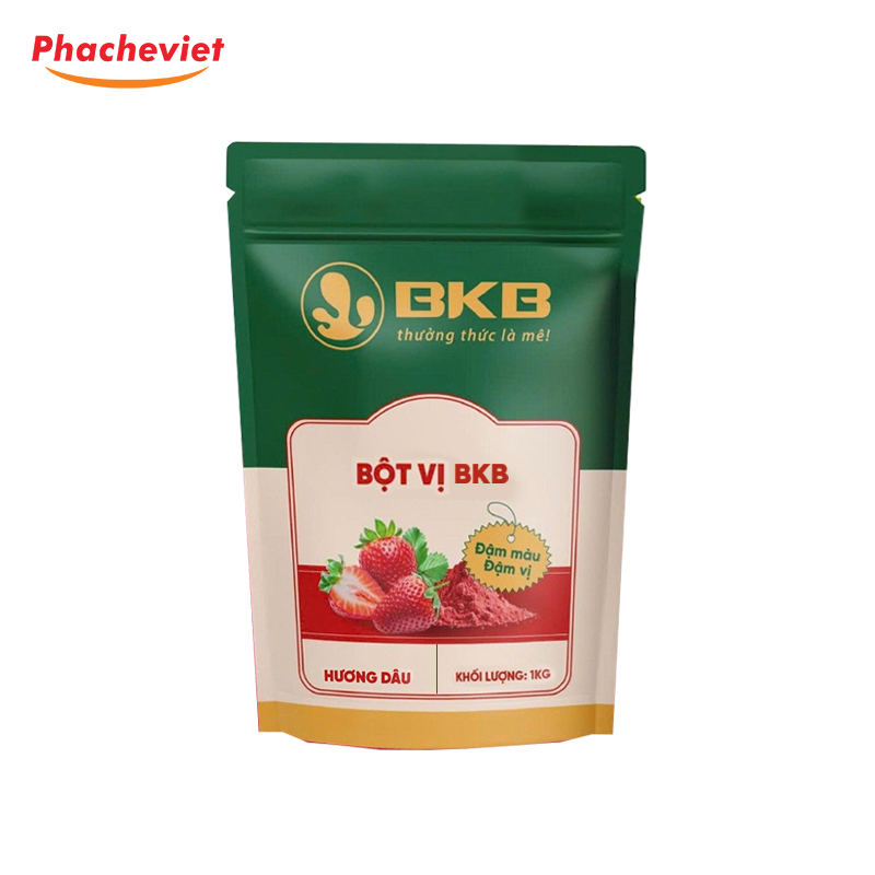 Bột Vị Pha Trà Sữa BKB 1kg Vị Dâu