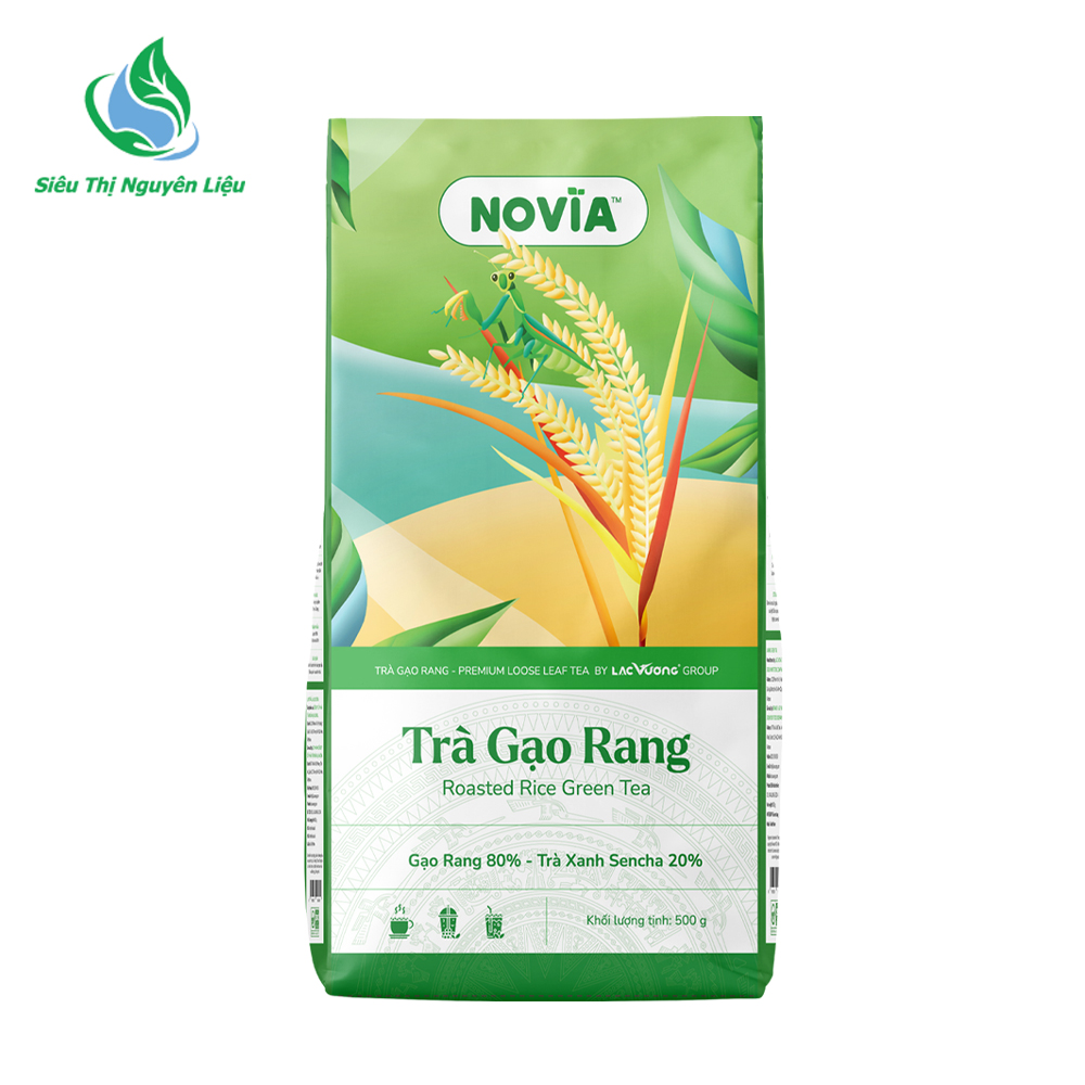 Trà gạo rang Novia 500gr (Trà Gạo Rang Lạc Vương 500g Cũ)