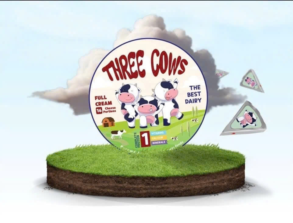 Phô Mai Ai Cập Three Cows 16 Miếng 204g