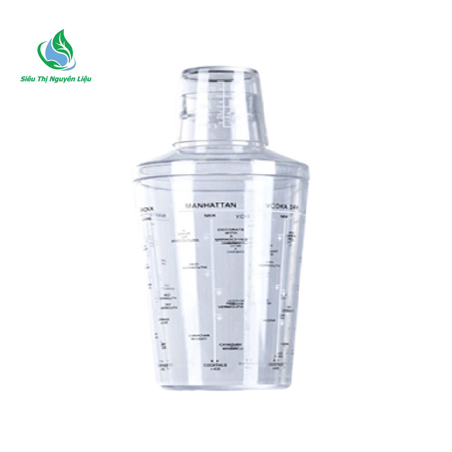 Bình shaker nhựa 550ml nắp cốc