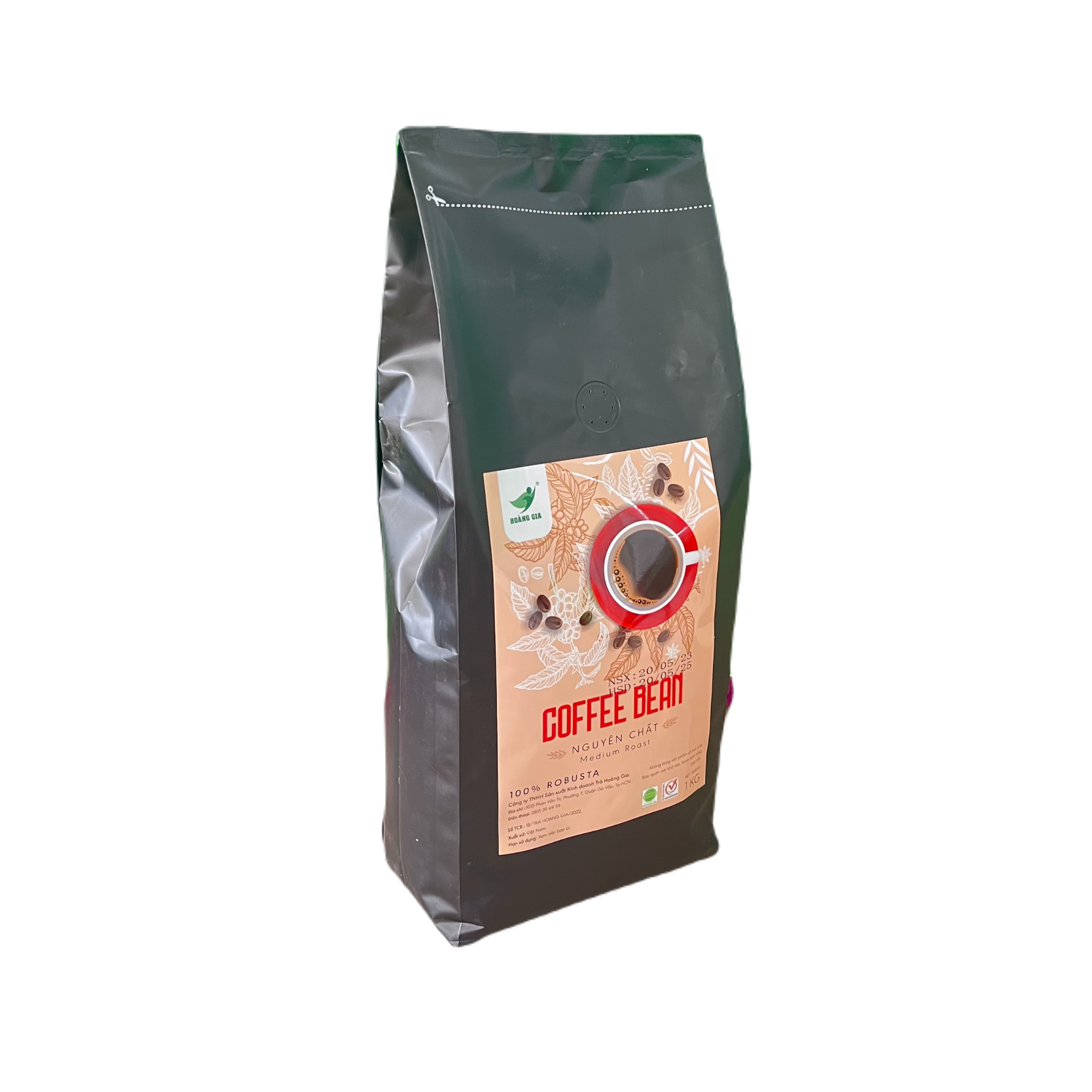 Cà phê Hoàng Gia 100% Robusta Hạt 1kg
