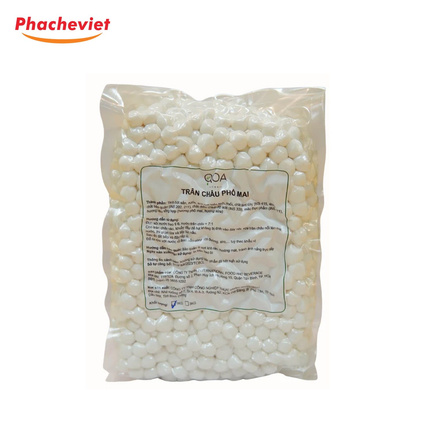 Trân châu Phô mai QOA 1kg