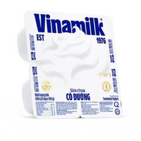 Sữa Chua Vinamilk Có Đường Lốc 4 hộp