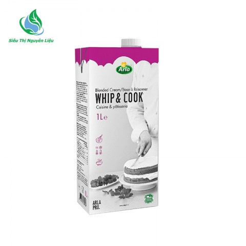 Kem Sữa Whip & Cook Arla Pro 30% Béo Hộp 1 Lít