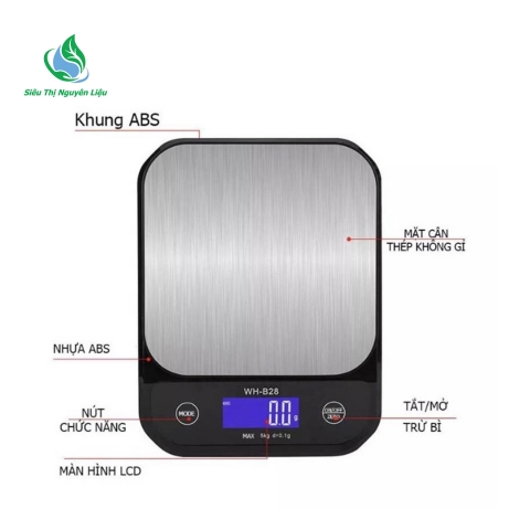 Cân điện tử chống nước C136 5kg Pin