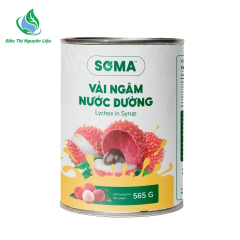 Vải Ngâm Nước Đường Soma 565g