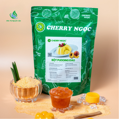 PUDDING CHERRY VỊ ĐÀO 1KG