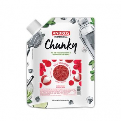 Chunky Andros Vải Hoa Hồng