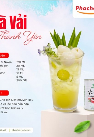 Công thức pha chế Trà Vải Thanh Yên