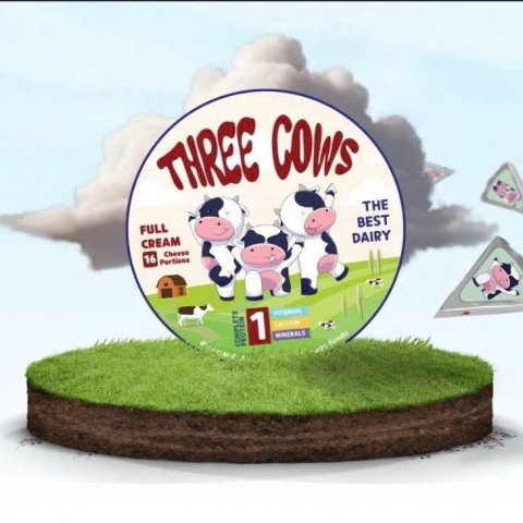 Phô Mai Ai Cập Three Cows 16 Miếng 204g